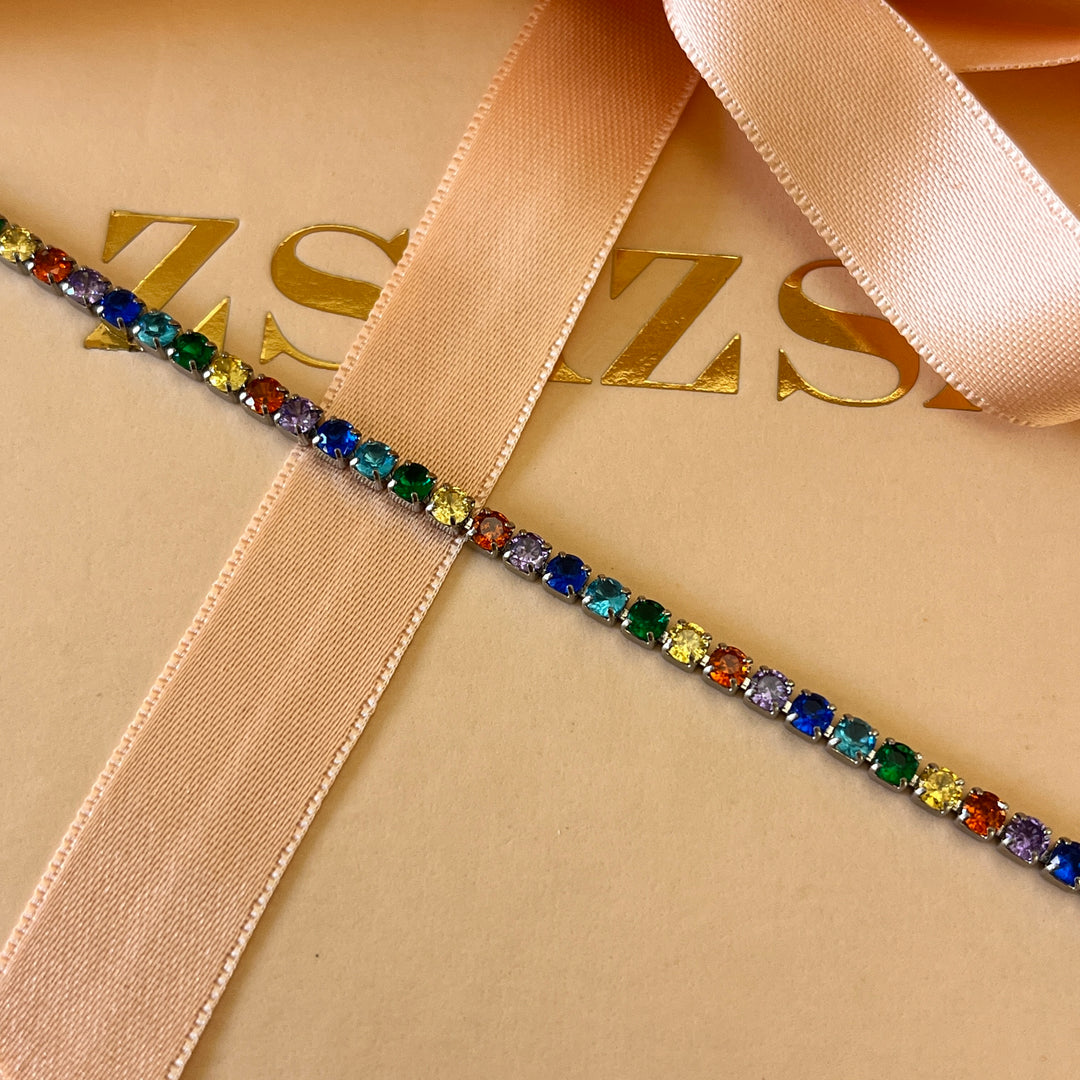 Multicolour zircone bracelet