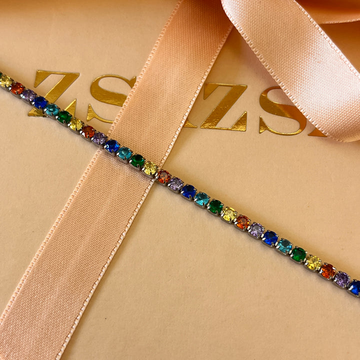 Multicolour zircone bracelet