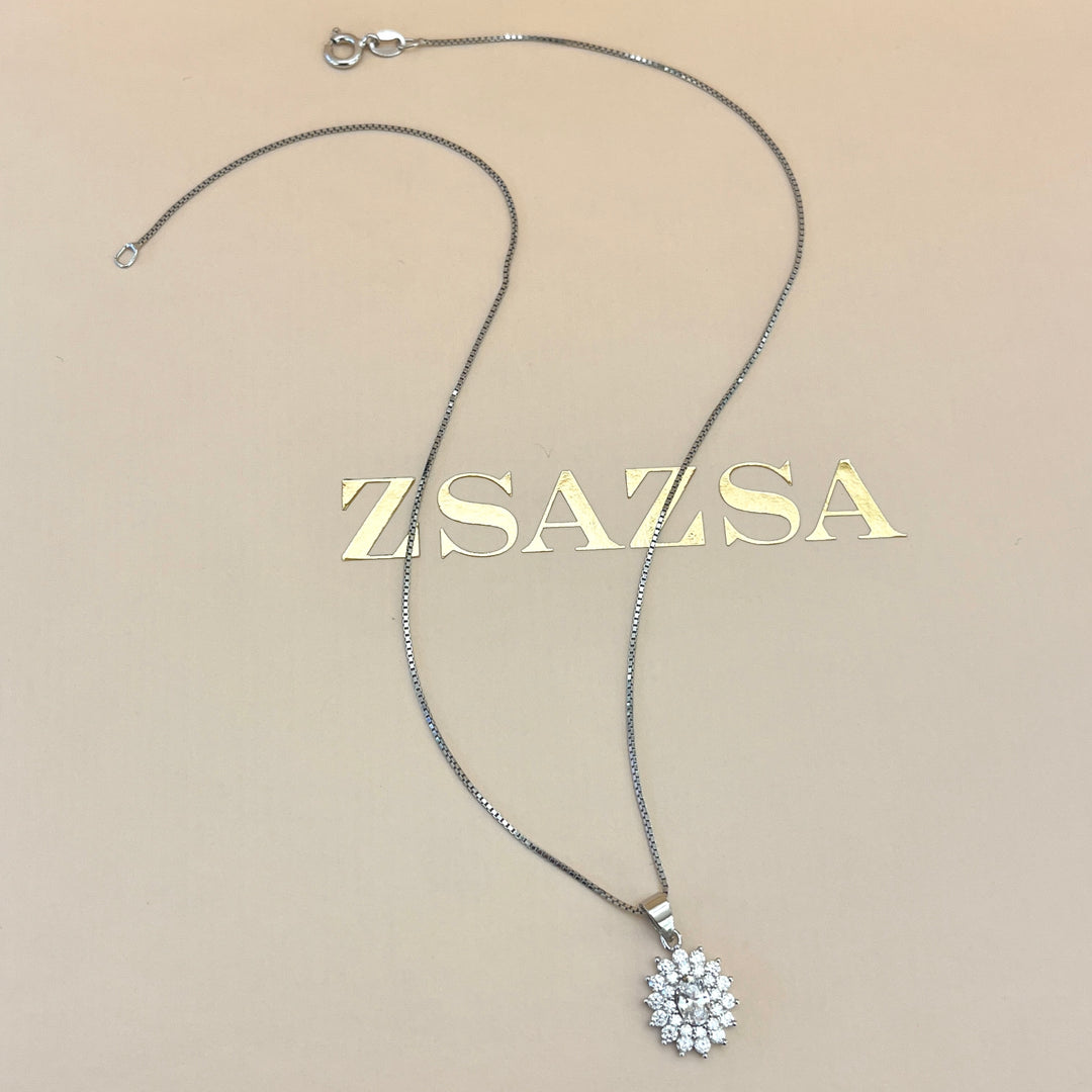 Silver zircone set