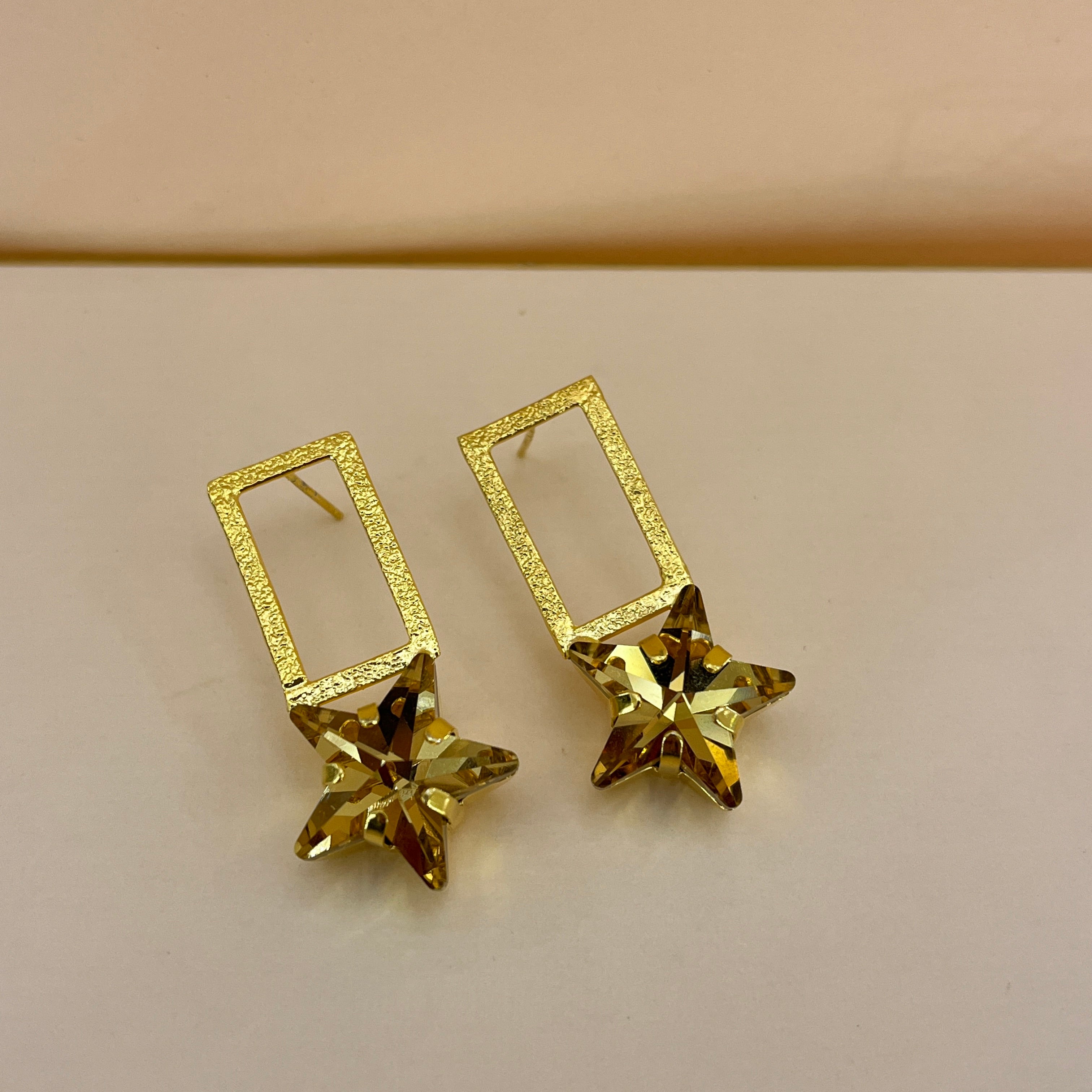 Bronze stars earrings