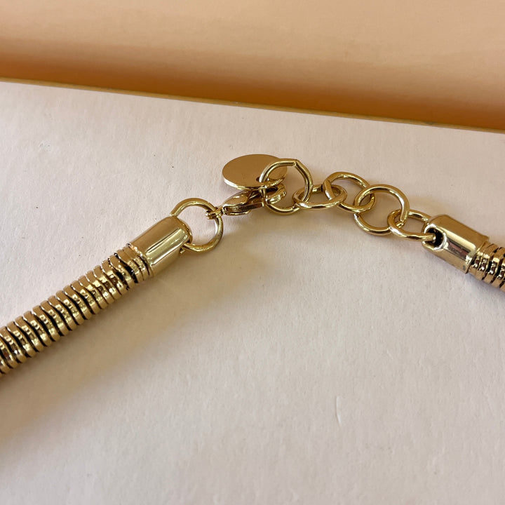 Cord gold plated necklace