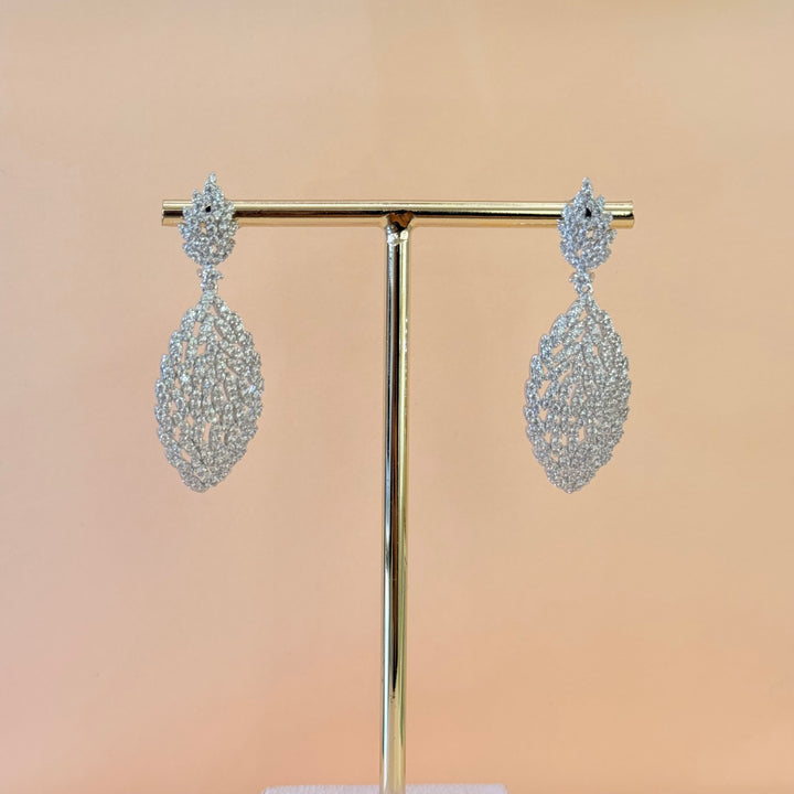 Marquise zircone silver earrings