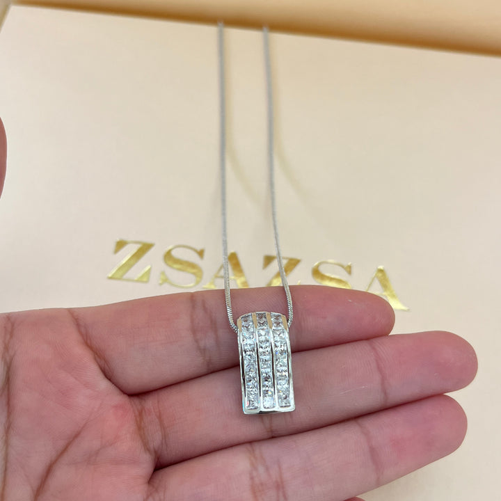 Silver zircone set