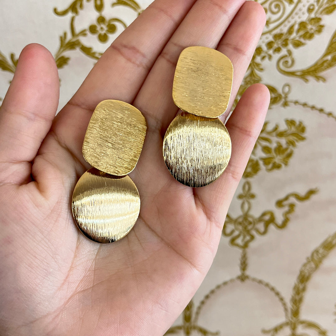 Gold handmade earrings