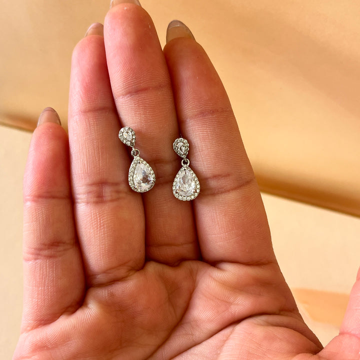 Teardrop zircone Sterling silver set