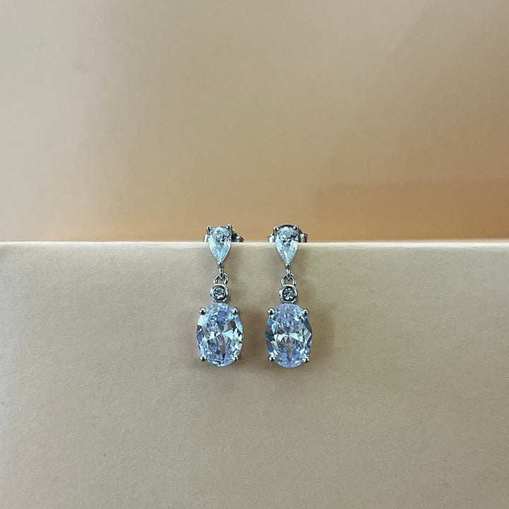 Silver zircone earrings
