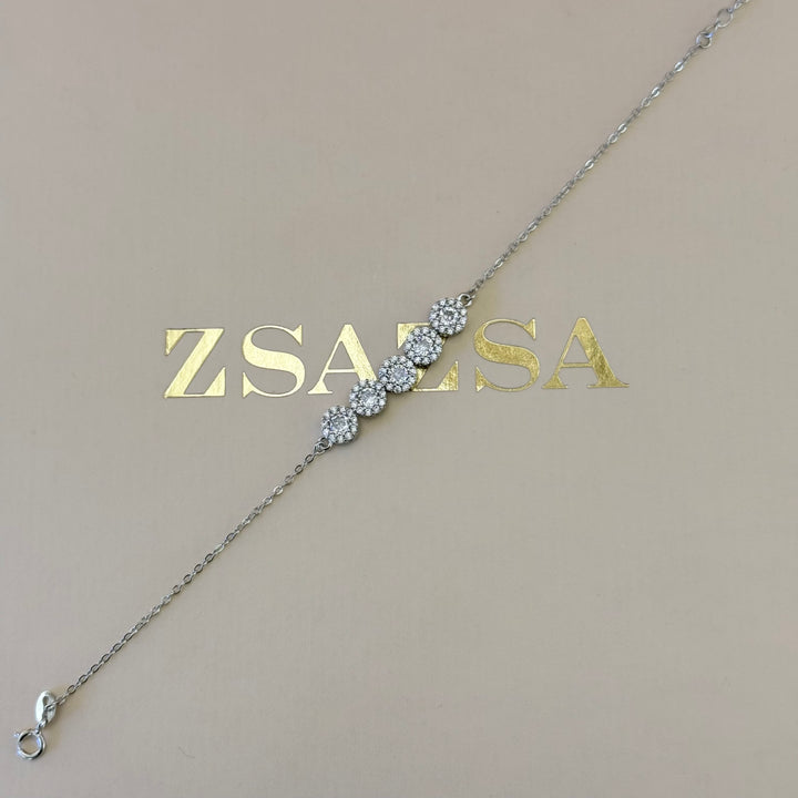 Dainty zircone sterling silver set