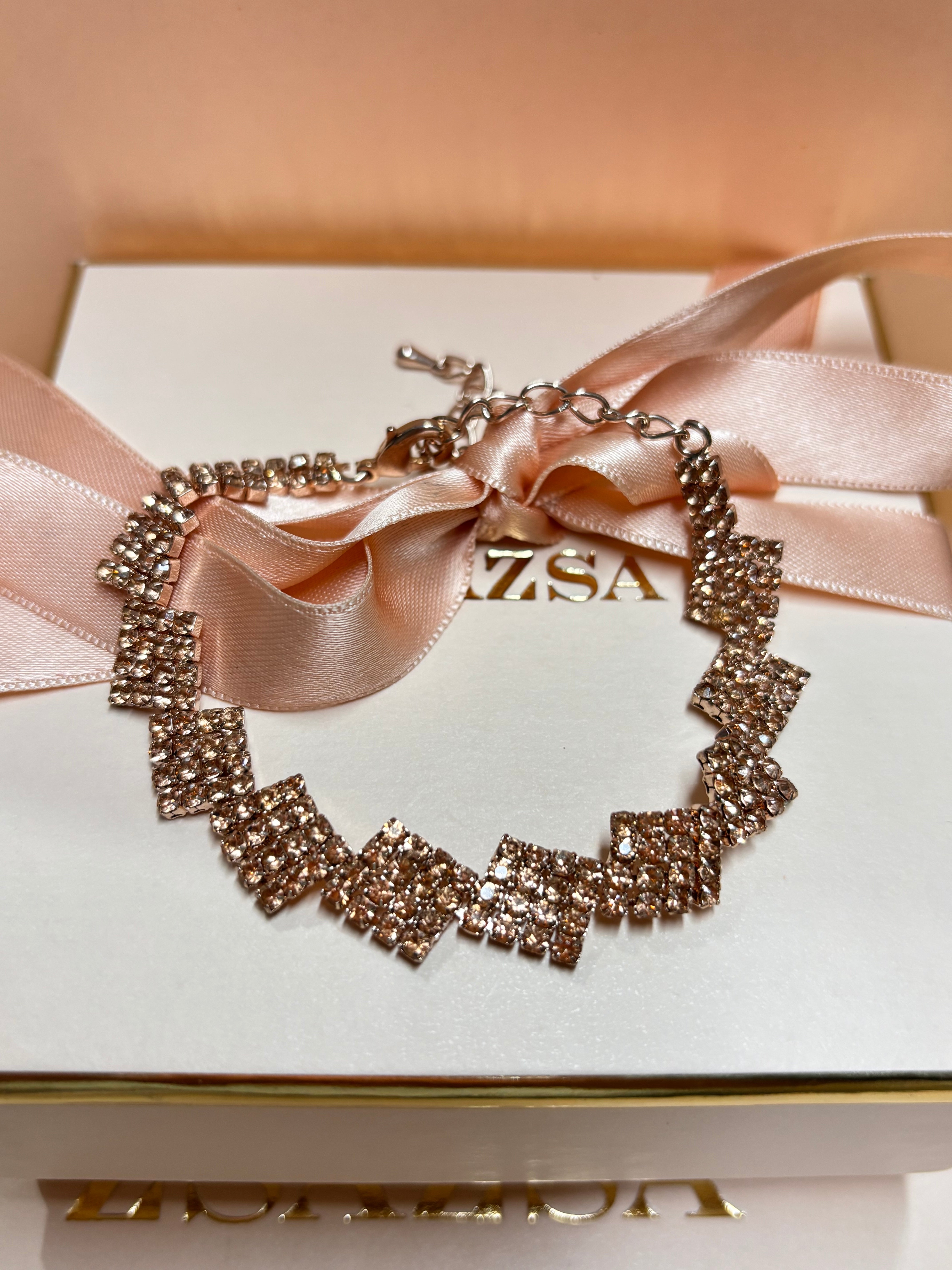 Dainty peach bracelet