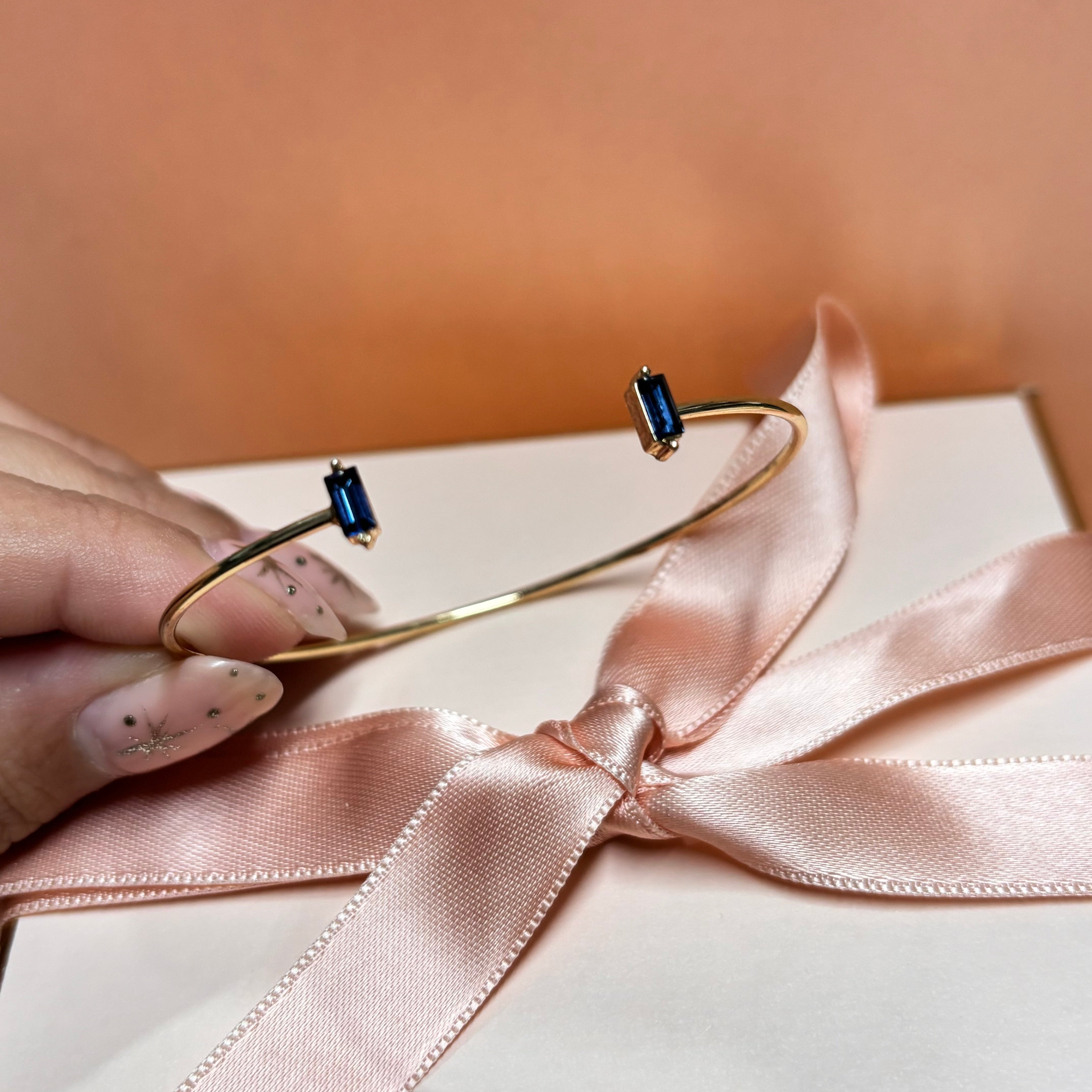 Dainty navy blue bangle