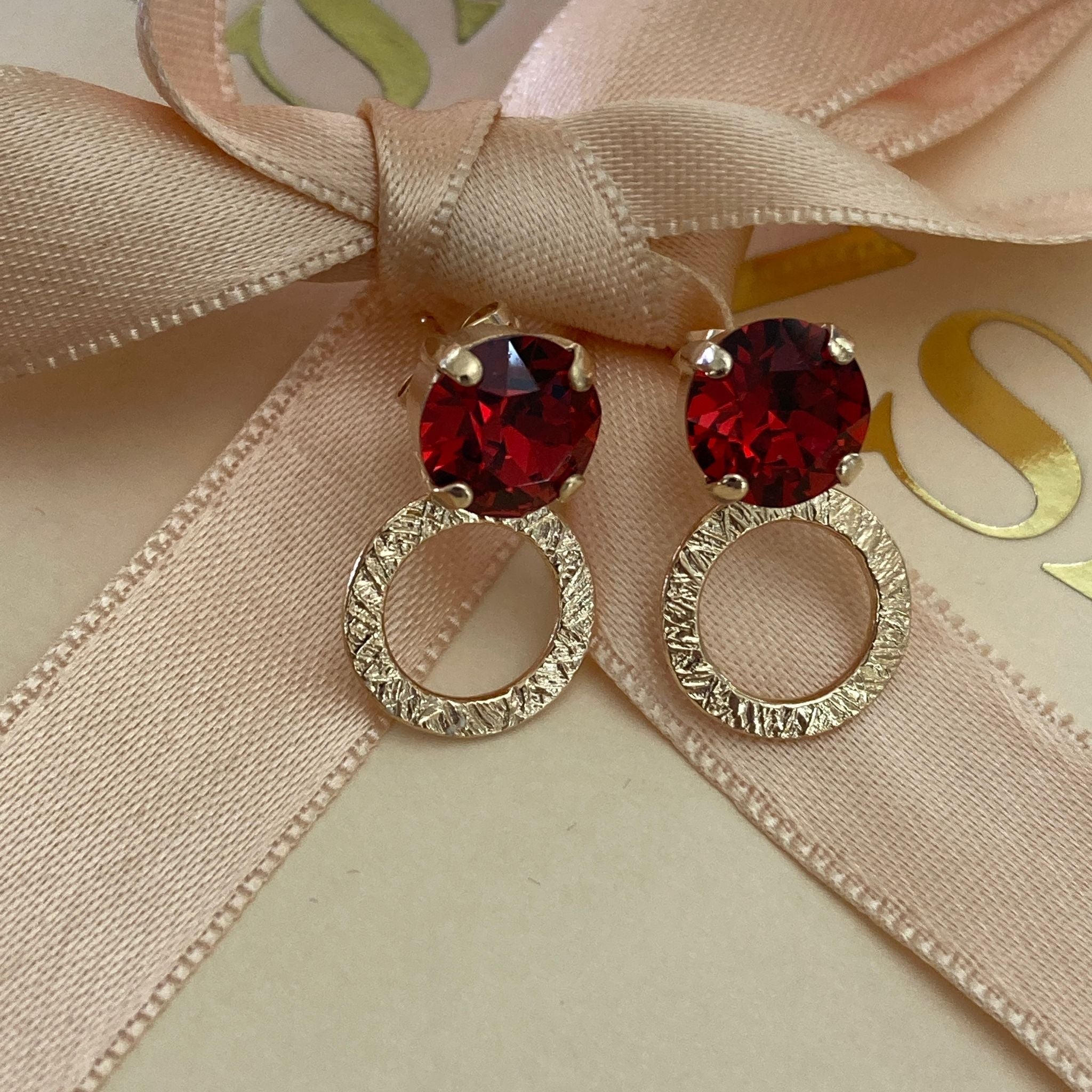 Red & Round Swarovski Crystals