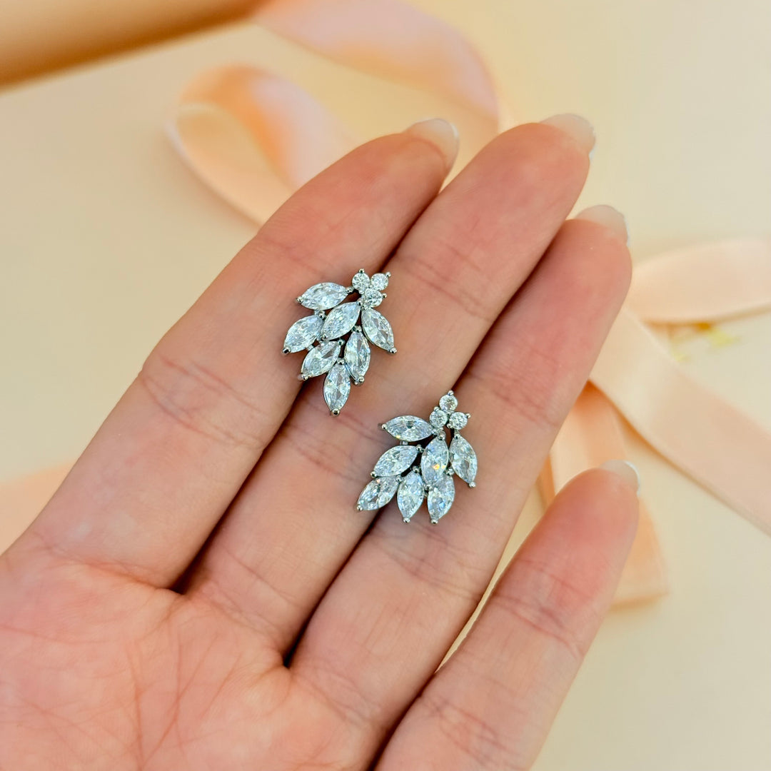 Marquise zircone silver earrings