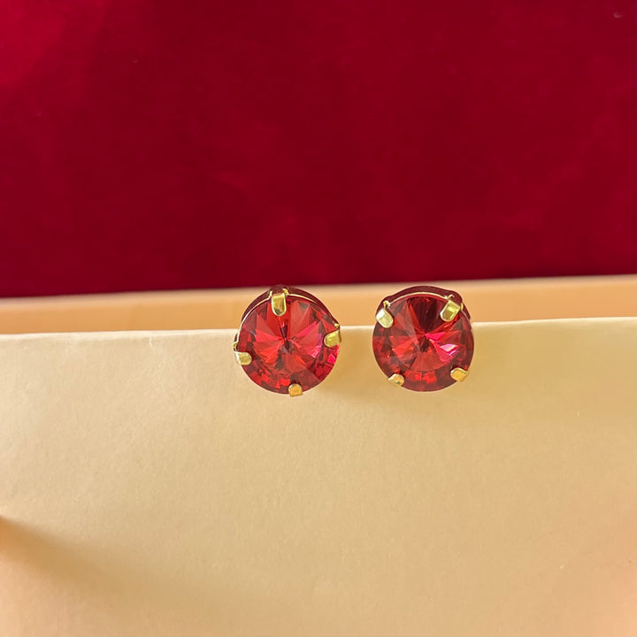 Red Swarovski Crystals studs