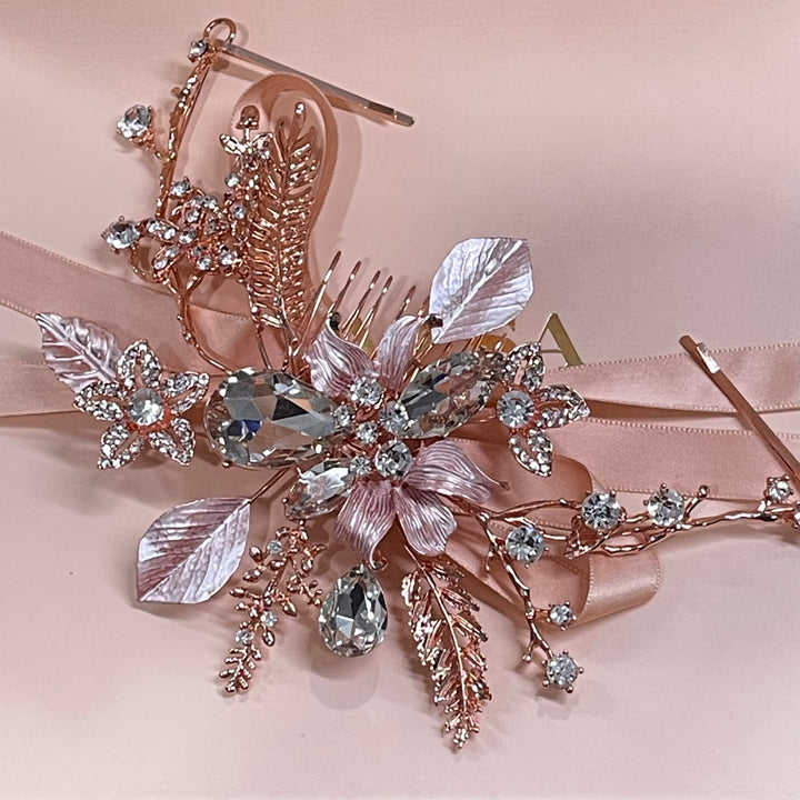 Statement rose gold comb