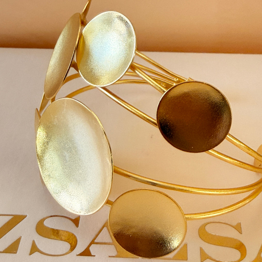 Handmade Full Circles Gold Set | Gold Plated | ZsaZsa