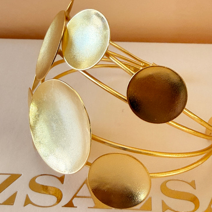 Handmade Full Circles Gold Set | Gold Plated | ZsaZsa