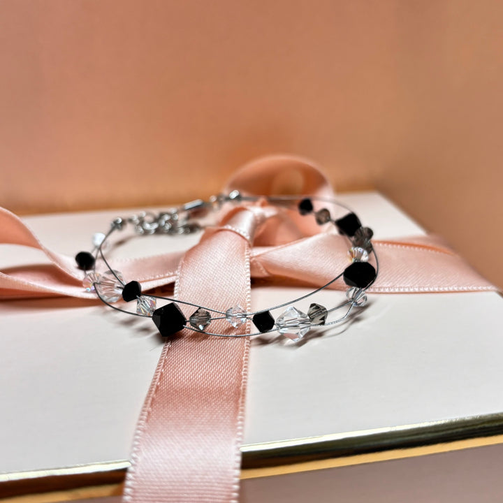 Dainty black bracelet