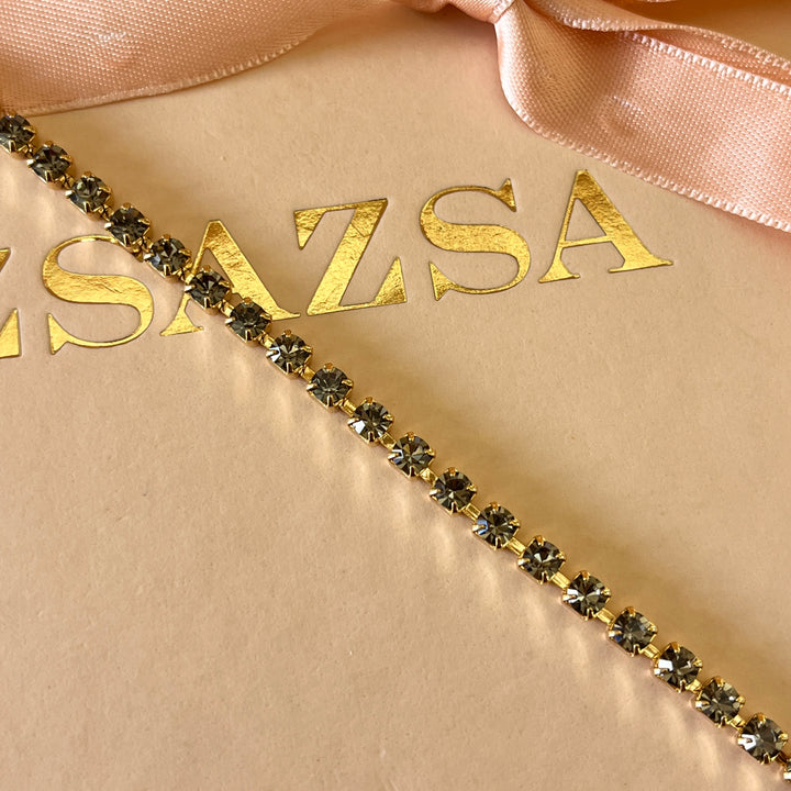 Grey preciosa crystals bracelet