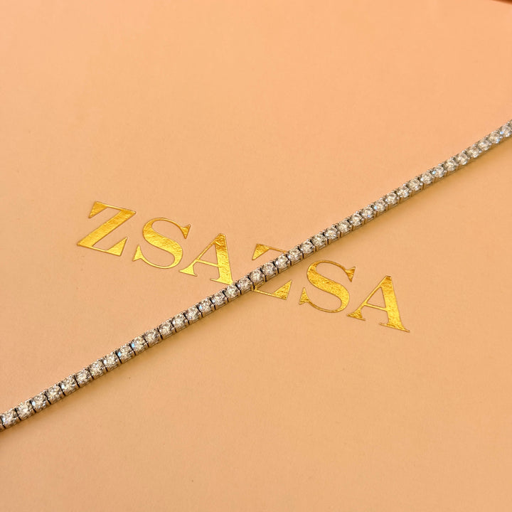 Tennis zircone sterling silver bracelet