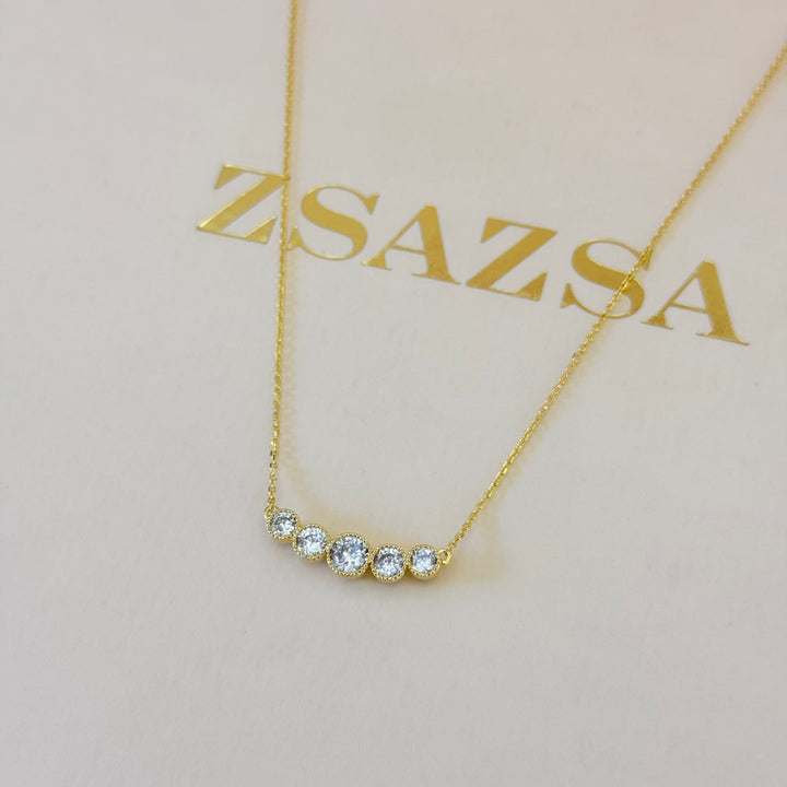 Rounds zircone gold plated set