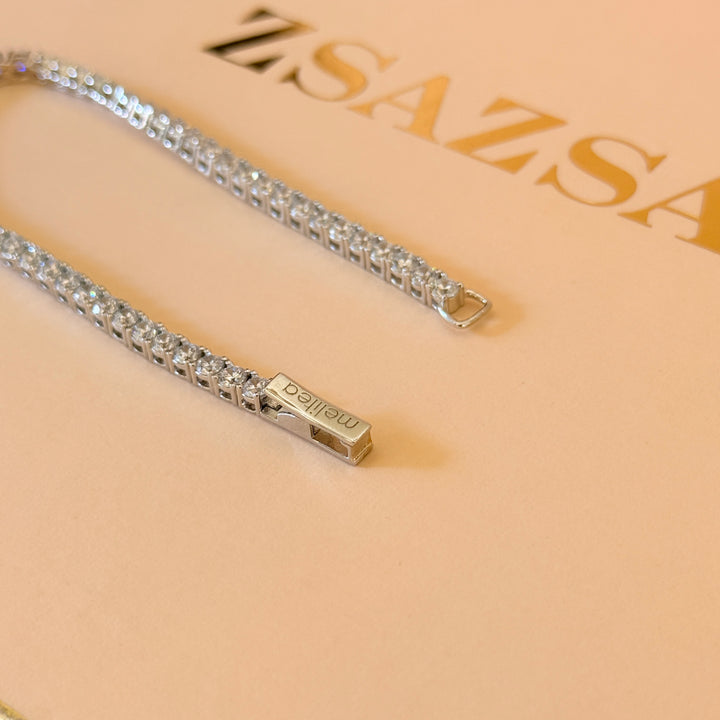 Tennis zircone sterling silver bracelet