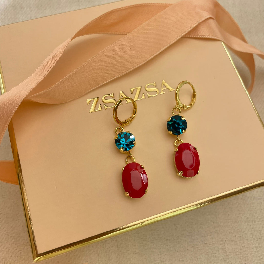 Turquoise & coral