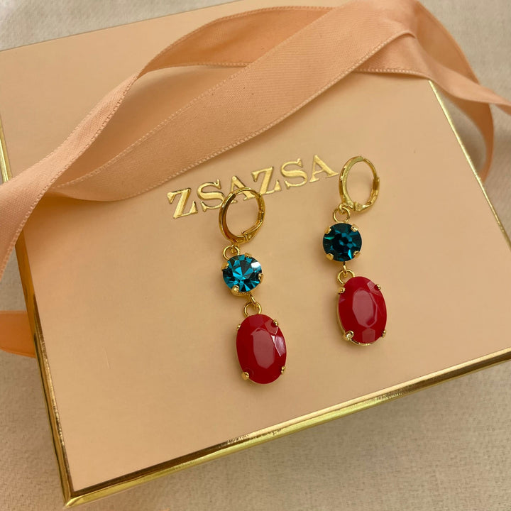 Turquoise & coral