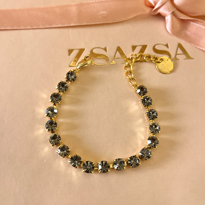 Grey preciosa crystals bracelet