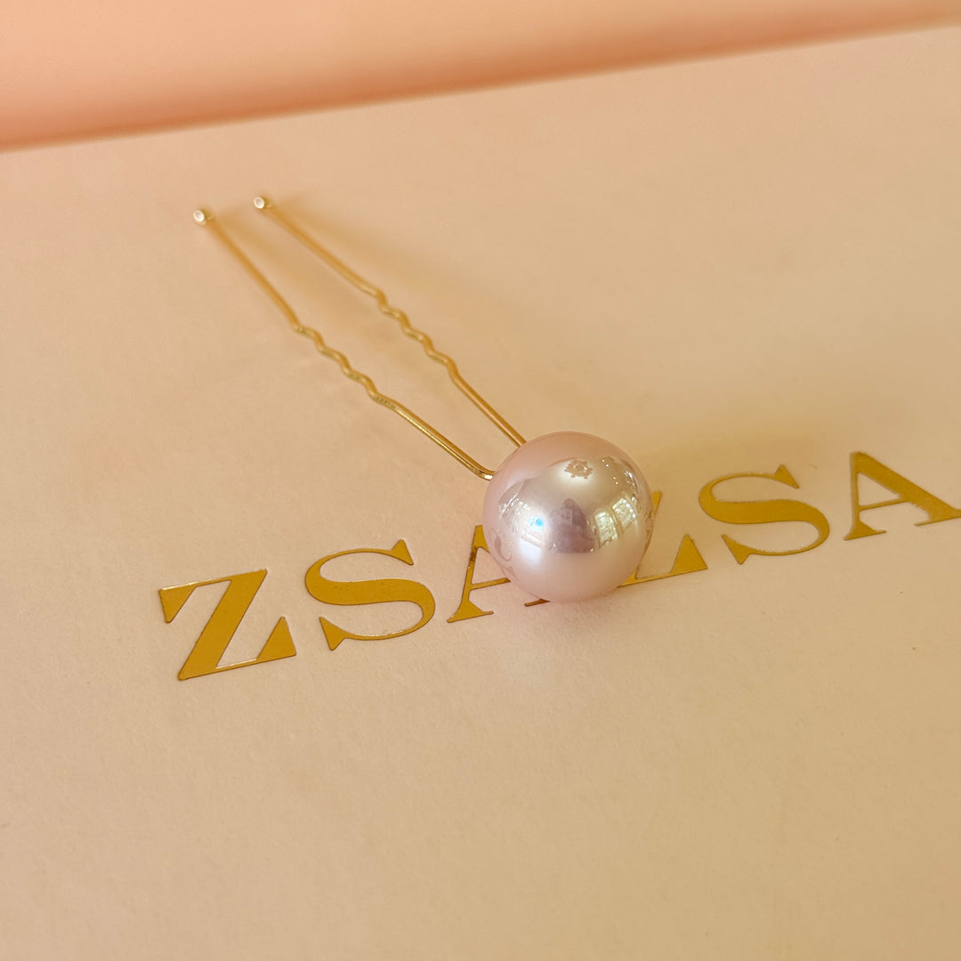 Pearl Simple hair gold pin