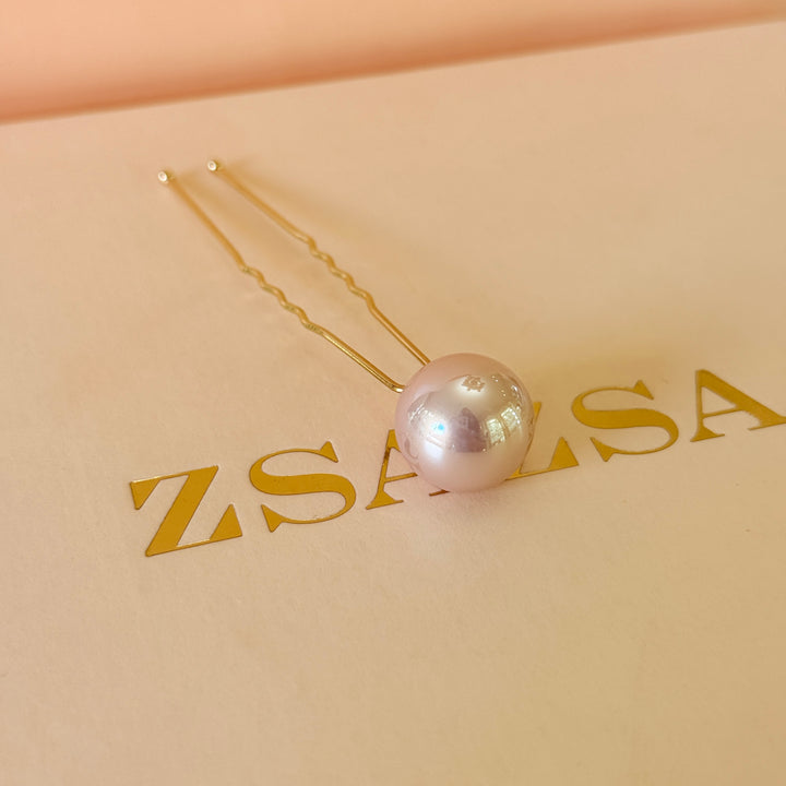 Pearl Simple hair gold pin