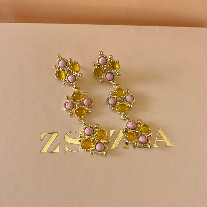 Pink & yellow handmade set