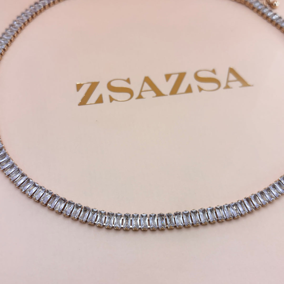 Baguette necklace