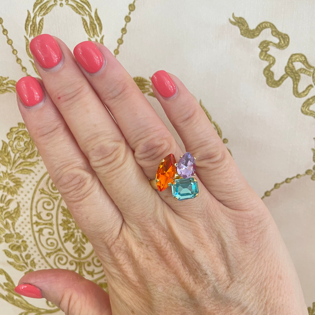 Multicolour Swarovski crystals set