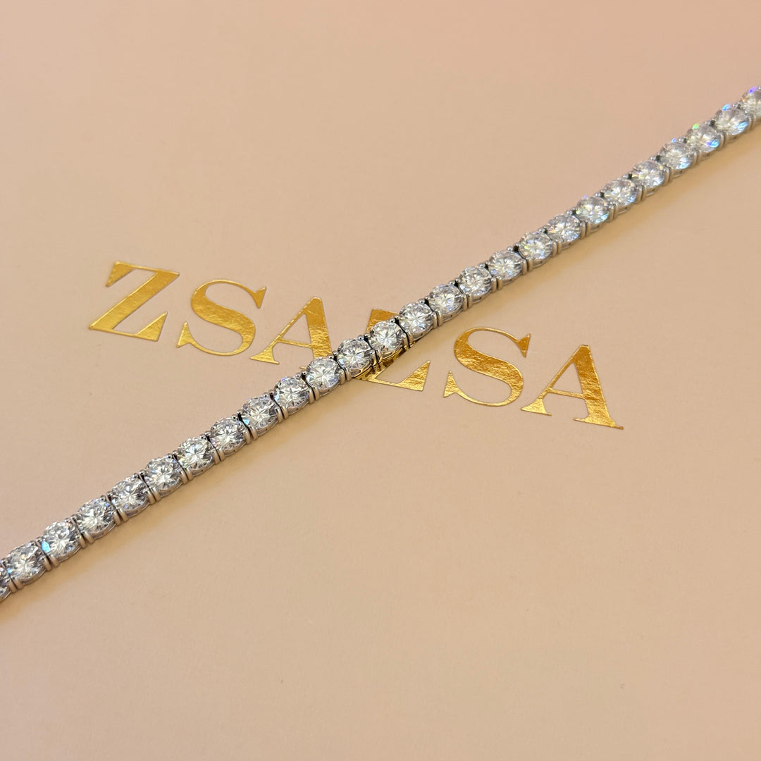 Tennis zircone sterling silver bracelet