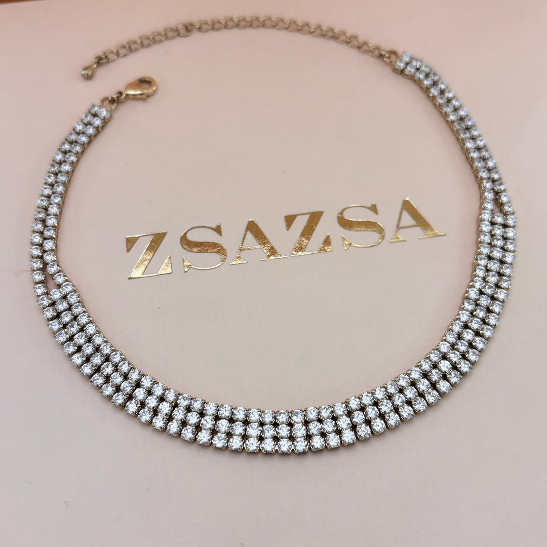 Rhinestone choker