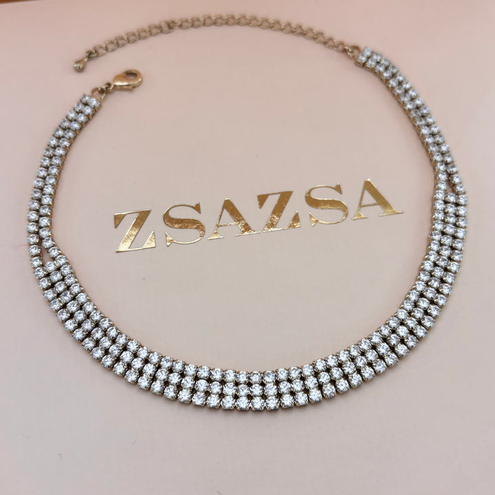Rhinestone choker