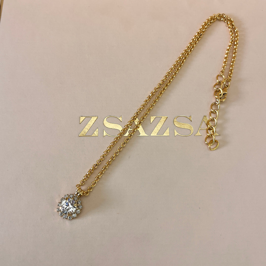 Preciosa crystals flower gold plated set