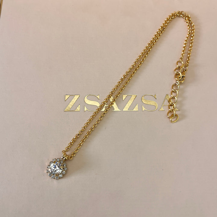 Preciosa crystals flower gold plated set