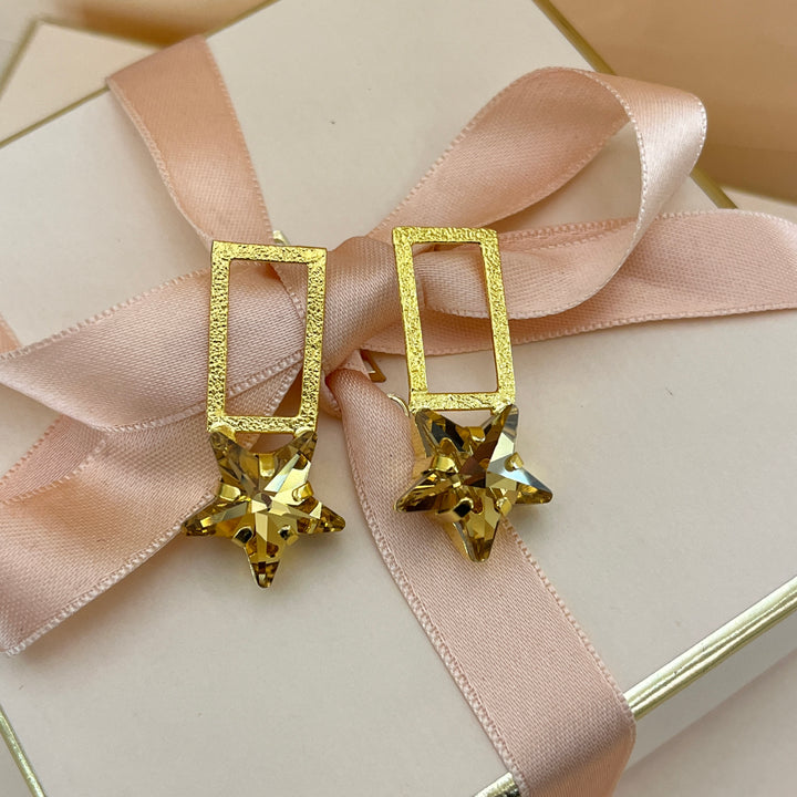 Bronze stars earrings