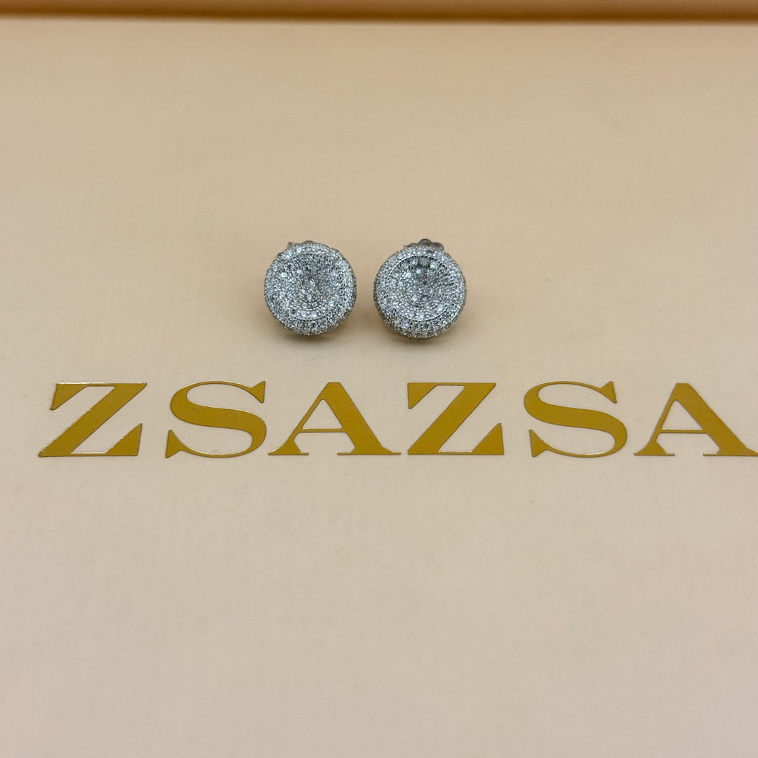 Round zircone sterling silver set