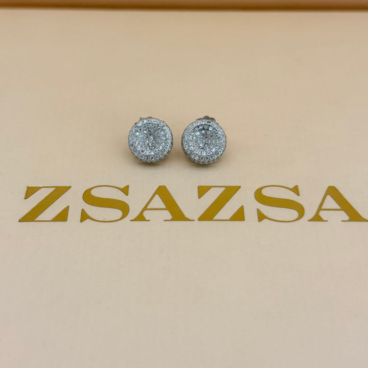 Round zircone sterling silver set
