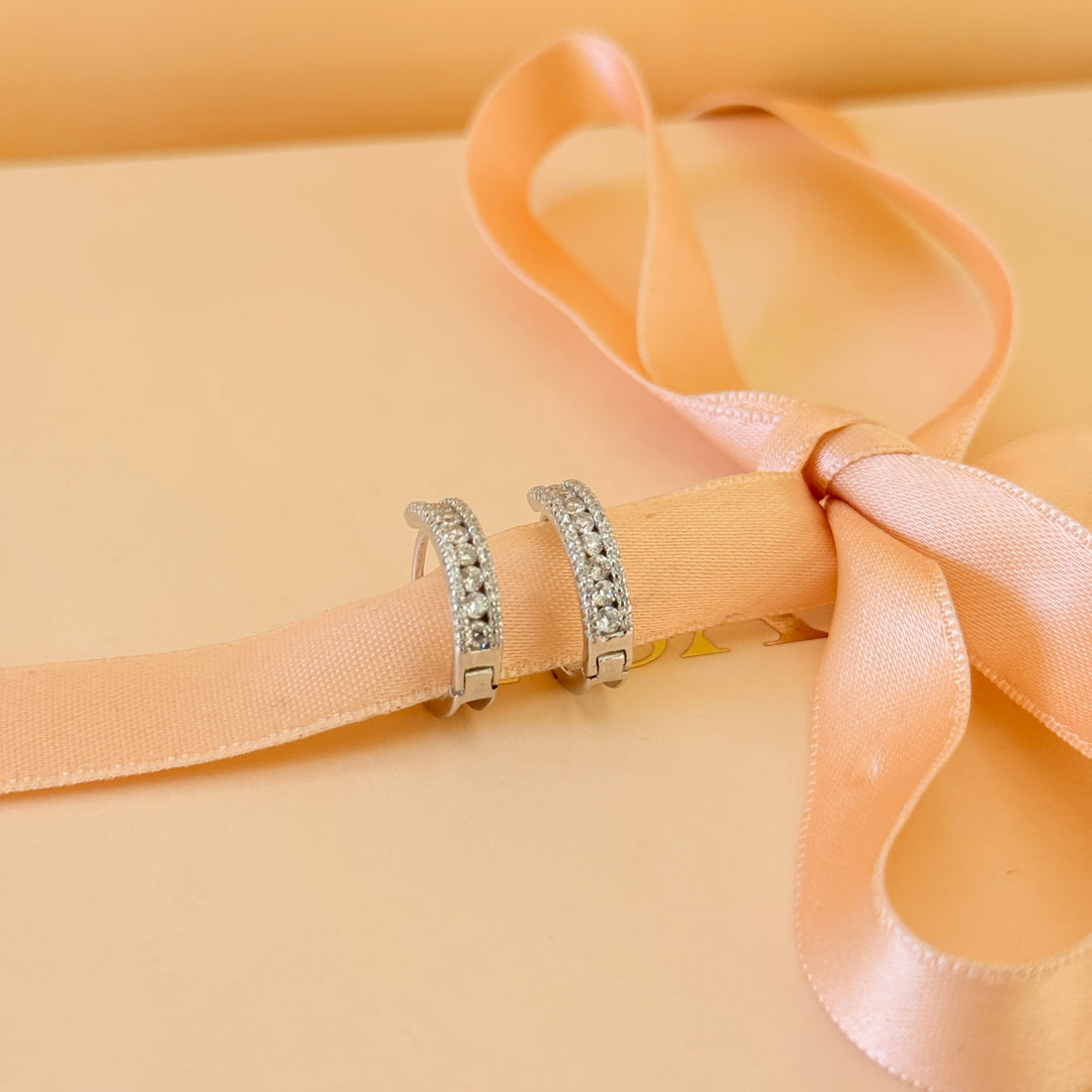 Sterling silver zircone hoops