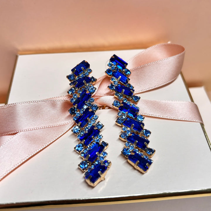 Elegant royal blue earrings