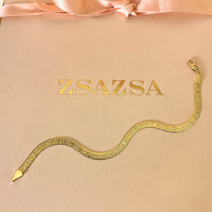 I love you gold plated bracelet