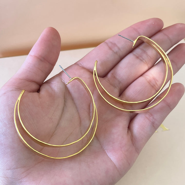 Gold handmade hoops