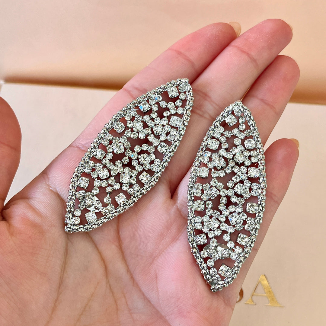 Swarovski crystals marquise white gold plated earrings