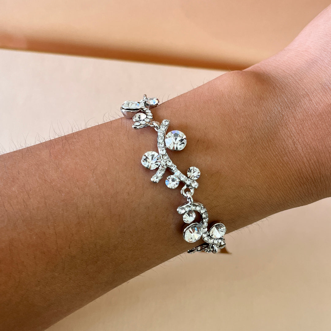 Swarovski crystal white gold plated bracelet