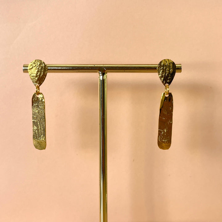 Gold handmade earrings