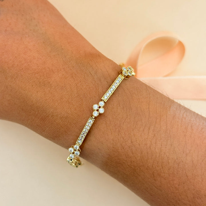 Zircone dainty gold plated bracelet
