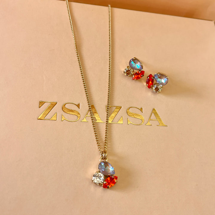 Multicolour Swarovski crystals set