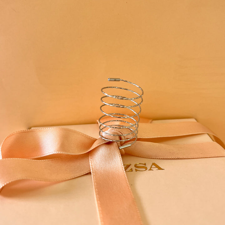 Sterling silver spiral ring